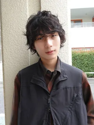 ショート パーマ メンズ CEINE【セーヌ】 三軒茶屋のヘアスタイル