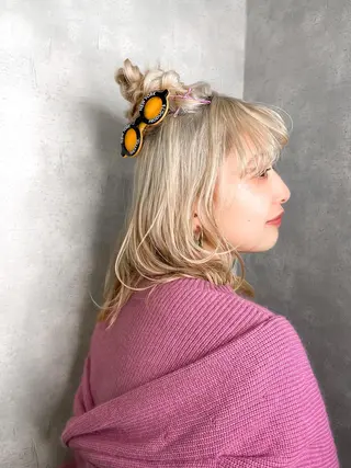 ミディアム 栗本 博史のヘアスタイル
