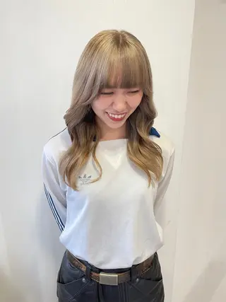 ミディアム カラー 向日葵🌻 /レディースカットのヘアスタイル
