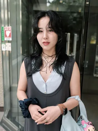 セミロング パーマ DRIP 名古屋駅のヘアスタイル