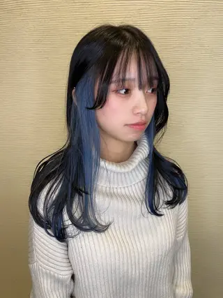 ロング カラー 中村 朱里のヘアスタイル