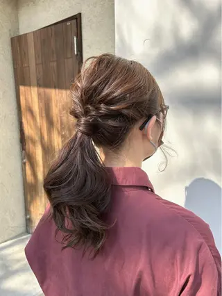 ロング 田中 恭子のヘアスタイル