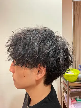 ショート パーマ メンズ 🌙１９時以降通える メンズ専門　コーダイのヘアスタイル