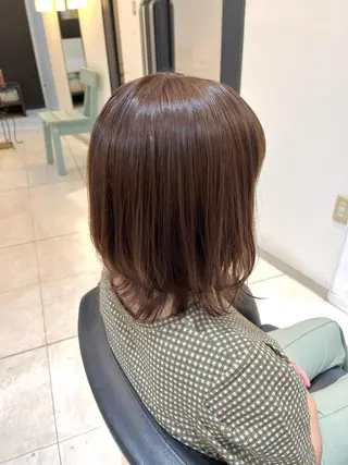 ミディアム カラー くさかみさき🌼暖色 /耳つぼ/オタク🌼のヘアスタイル