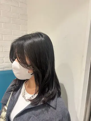 セミロング ハイトーン/レイヤー 藤田健太郎のヘアスタイル