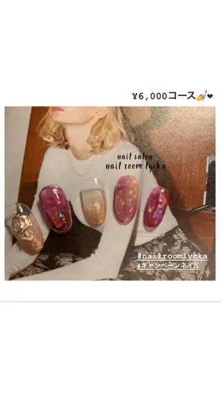 ネイル ﾈｲﾙﾙｰﾑﾘｯｶ 𝐦𝐚𝐲𝐮のネイルデザイン