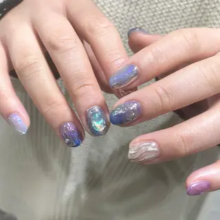 ネイル 0203ムニムサン 💙Airiのネイルデザイン
