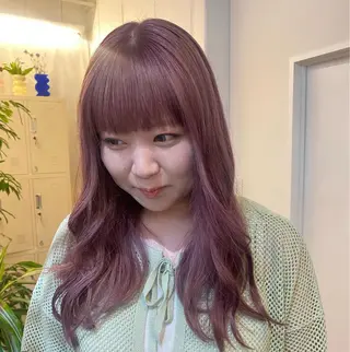 セミロング カラー tomu/大名/艶髪 髪質改善/透明感のヘアスタイル