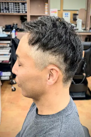 ショート パーマ 理容プラージュ燕三条 福井のヘアスタイル