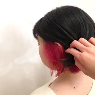 ミディアム カラー 暖色ボブ 🍊rikakoのヘアスタイル