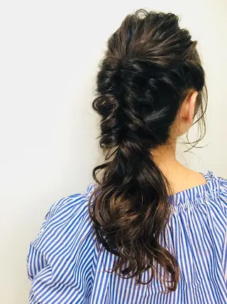 セミロング 長谷川 礼子のヘアスタイル