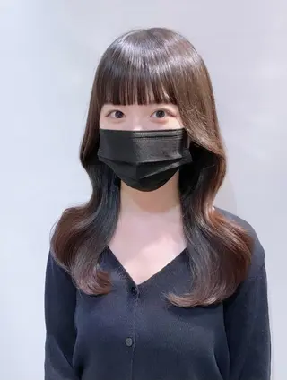 セミロング カラー 柔らか垢抜けｶﾗｰと ｶｯﾄ🫧ASUKAのヘアスタイル