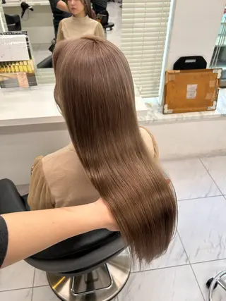 カラー 🥯縮毛/レイヤー/ ベージュヘア🥯のヘアスタイル