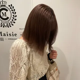 ミディアム カラー ヘアアレンジ/ 暖色🩵hazukiのヘアスタイル