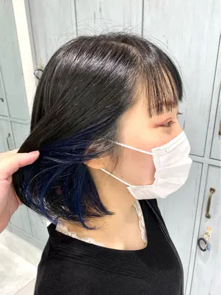 ミディアム カラー 中川 茜里のヘアスタイル