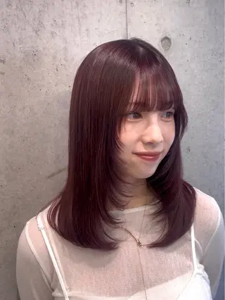セミロング カラー clam. yuu🦩のヘアスタイル
