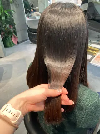 セミロング 髪質改善☺︎縮毛矯正 ふじい まりんのヘアスタイル