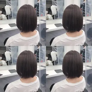 ショート カラー パーマ ヘアアレンジ キッズ ネイル マツエク・マツパ 🦋韓国レイヤー｜ 透明感グレージュ🦋のヘアスタイル