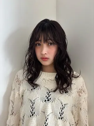 セミロング 艶髪໒꒱/透明感 カラー🍀_そら🪽のヘアスタイル