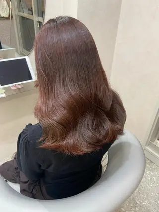 セミロング カラー 新宿/韓国ヘア 中明度カラー/かやのヘアスタイル