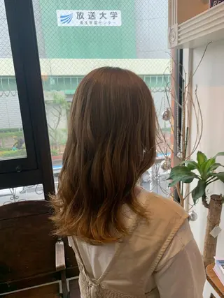 ミディアム カラー 金子 廉のヘアスタイル