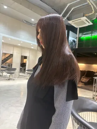 ロング カラー ヘアアレンジ 名古屋/落ちる黒 黒染め落としのヘアスタイル
