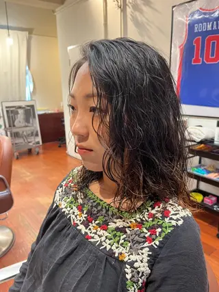 ミディアム パーマ FIX店長/名駅/ 国際センター/パーマのヘアスタイル