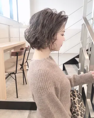 ショート カラー パーマ ヘアアレンジ メンズ キッズ stylist 🌸 kana.のヘアスタイル