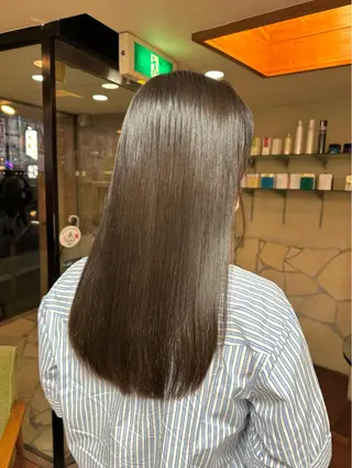 セミロング カラー 矢野 晃平のヘアスタイル