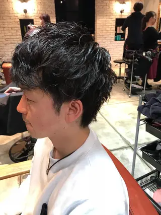 ショート パーマ メンズ 縮毛矯正×髪質改善 店長　DAITOのヘアスタイル