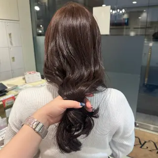 セミロング カラー ヘアアレンジ 韓国ヘア/レイヤー 顔周りカット/ユキナのヘアスタイル
