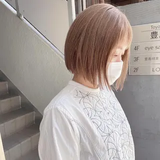 ミディアム ボブ/縮毛矯正 🌟梅田盛一🌟のヘアスタイル