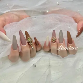 ネイル Lumière｜ ロング｜ワンホンのネイルデザイン