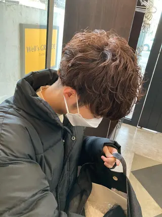 パーマ メンズ Well‘s黒木🌿 レイヤー💎寒色のヘアスタイル