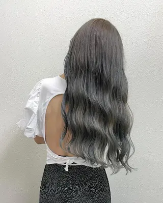 ロング カラー 髪質改善 M3D aurum 下北沢【アウルム】所属・グレージュ💎 神戸孝哉のヘアスタイル