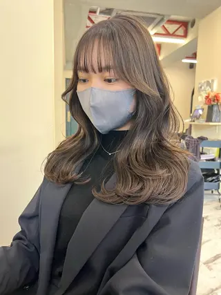 セミロング カラー 髪質改善/縮毛矯正 鈴木裕介のヘアスタイル