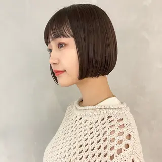 セミロング カラー 銀座/髪質改善カラー /ボブ/本田 聖のヘアスタイル