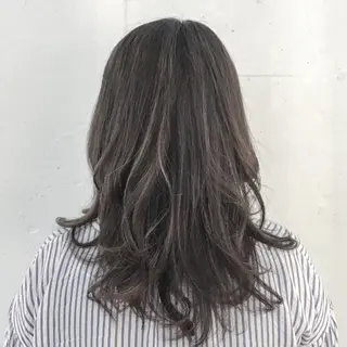 セミロング カラー トミタ アツシのヘアスタイル