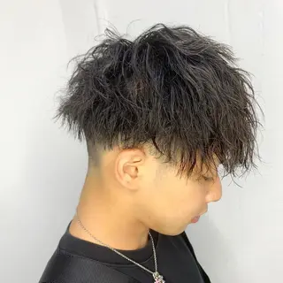 ショート カラー パーマ ヘアアレンジ メンズ キッズ ネイル マツエク・マツパ M字・前髪割れ 改善メンズ特化/栢沼のヘアスタイル