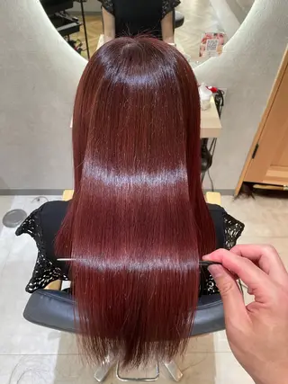 ロング カラー フェイスレイヤー/ 小顔/髪質改善　関のヘアスタイル