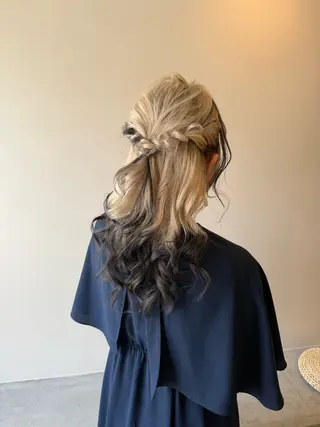 ミディアム ヘアアレンジ 💛🤍U too e’s /店長🧸のヘアスタイル