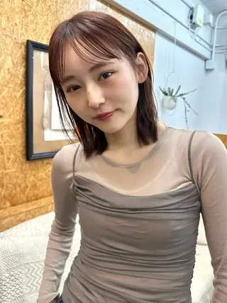 ミディアム カラー 🪭risa 暖色/レイヤー🪭のヘアスタイル