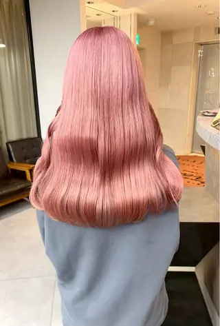 ロング カラー ヘアアレンジ も も えのヘアスタイル