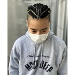 ミディアム カラー パーマ ヘアアレンジ メンズ キッズ BRAIDS💎愛子 大人ハイライト💎のヘアスタイル
