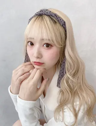 ロング カラー 🧸ブリーチ特化/前 髪/しょうじりか🎀のヘアスタイル