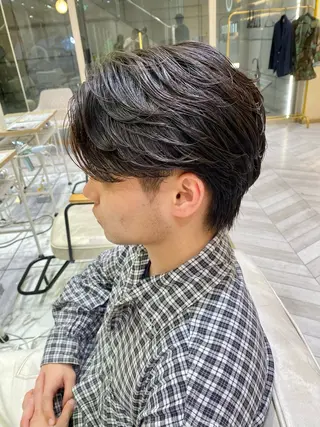 ショート パーマ メンズ 酸スト/フェザー パーマ/三谷海斗のヘアスタイル