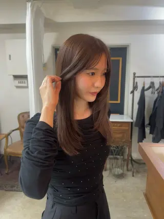 セミロング NAGISA 🎀透明感カラー🎀のヘアスタイル