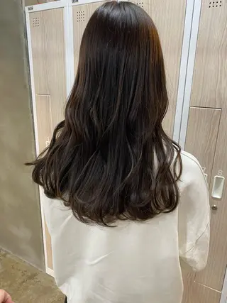 セミロング カラー シミズ アスカのヘアスタイル