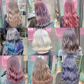 ミディアム カラー ヘアアレンジ TAKUMAブリーチ /切りっぱなし🪽のヘアスタイル