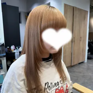 ロング 縮毛矯正/エクステ /艶カラー/ヘアメのヘアスタイル